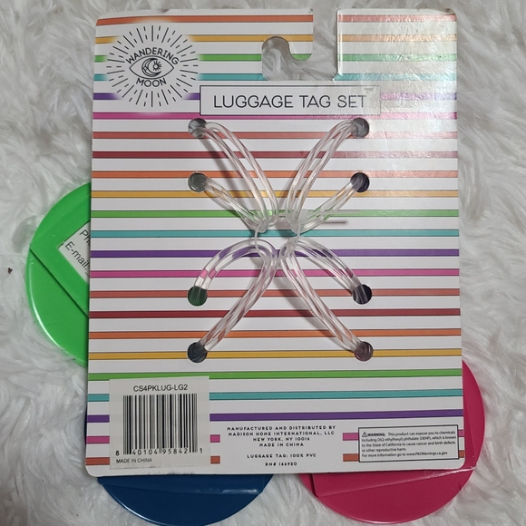 Wandering Moon Rubber Earth Luggage Tag Set of 4 (NWT) - Picture 3 of 3